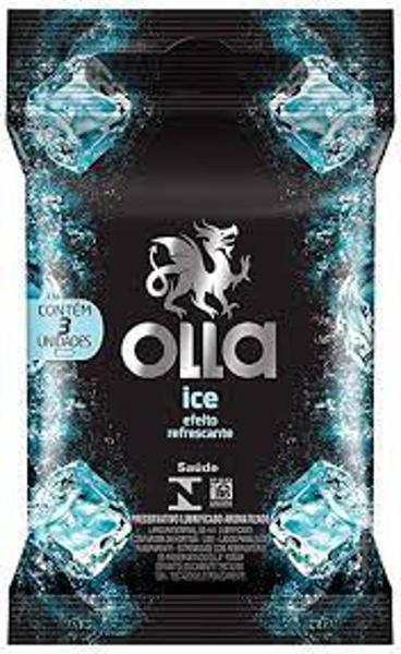 Imagem de Camisinha Olla Ice Efeito Refrescante Com 3 Preservativos