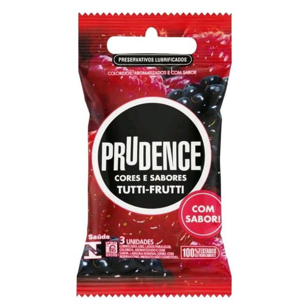 Imagem de Camisinha Preservativo Prudence Cores Sabores Pacote com 3