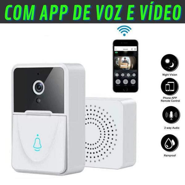 Imagem de campainha com visor noturno sem fio câmera wifi novo vídeo porteiro inteligente comunicação bi-direcional sistema de seg