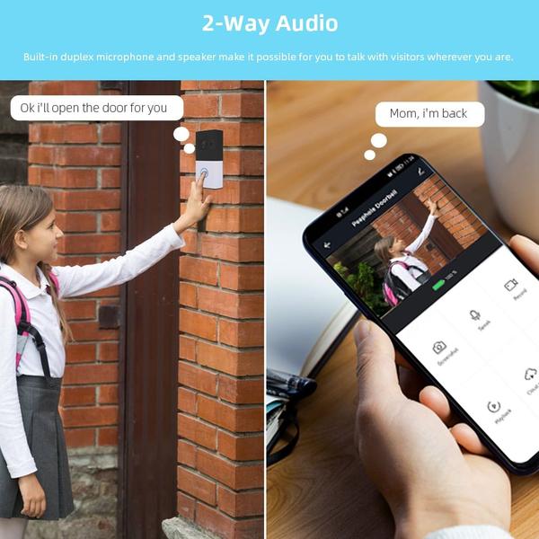 Imagem de Campainha de vídeo Home Smart WIFI Campainha sem fio remota