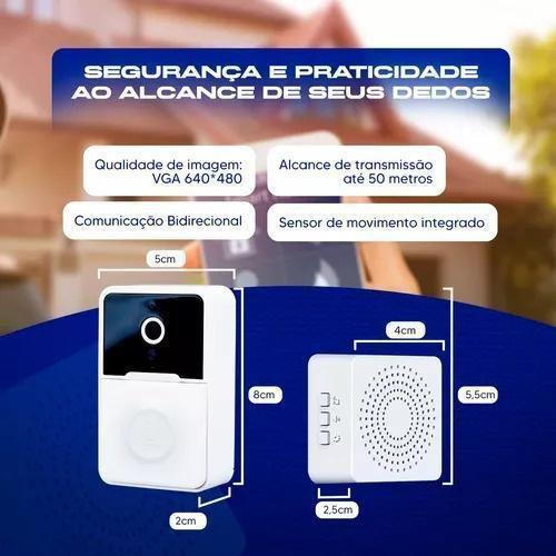 Imagem de Campainha Inteligente Câmera E Áudio Wi-Fi: Vigilância E