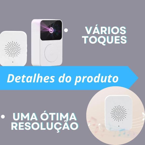 Imagem de Campainha Inteligente Câmera Sem Fio Casa Comércio 110V/220V