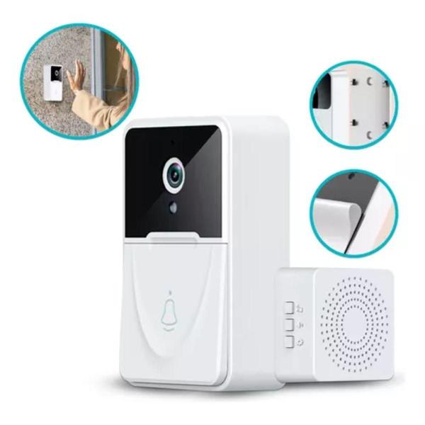 Campainha Inteligente Interfone Câmera Áudio Wi-Fi Protetora - Camera Campainha Imagem de Campainha Inteligente Interfone Câmera Áudio Wi-Fi Protetora