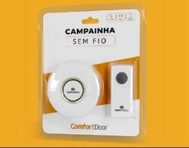 Imagem de Campainha Sem Fio Residencial Wireless 100m Branca- Bivolt