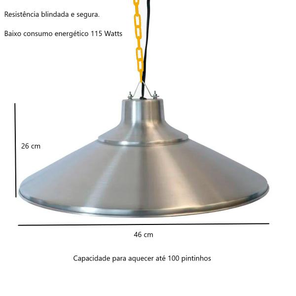 Imagem de Campânula elétrica para aquecimento de pintinhos 115W