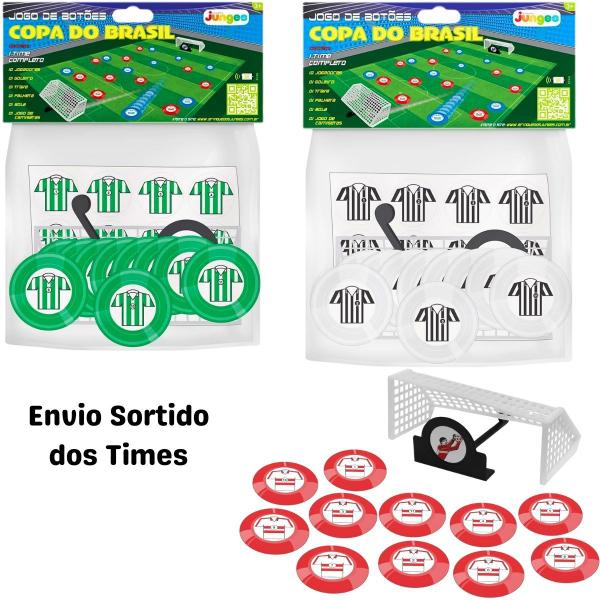 Imagem de Campo Futebol 40x60 Peteleco +Dois Times de Futebol de Botão