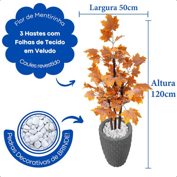 Imagem de Canadá Outono Planta Artificial com Vaso Decorativo