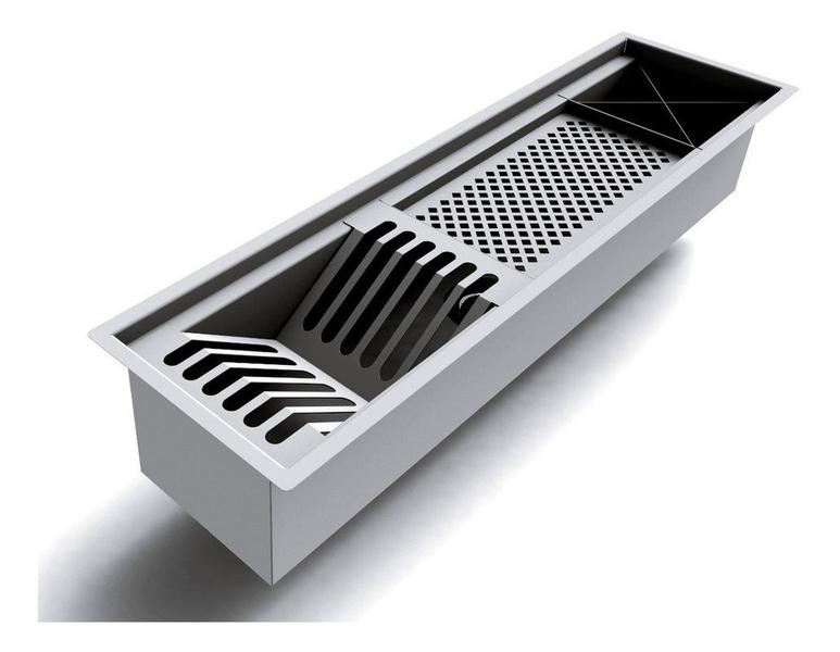 Imagem de Canal Organizador 77cm Inox Escorredor Louça