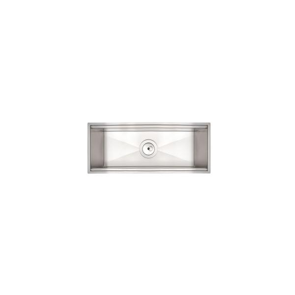 Canal Organizador em Aço Inox Tramontina para Sobrepor com Acabamento Scotch Brite 45x18 cm Imagem de Canal Organizador em Aço Inox Tramontina para Sobrepor com Acabamento Scotch Brite 45x18 cm