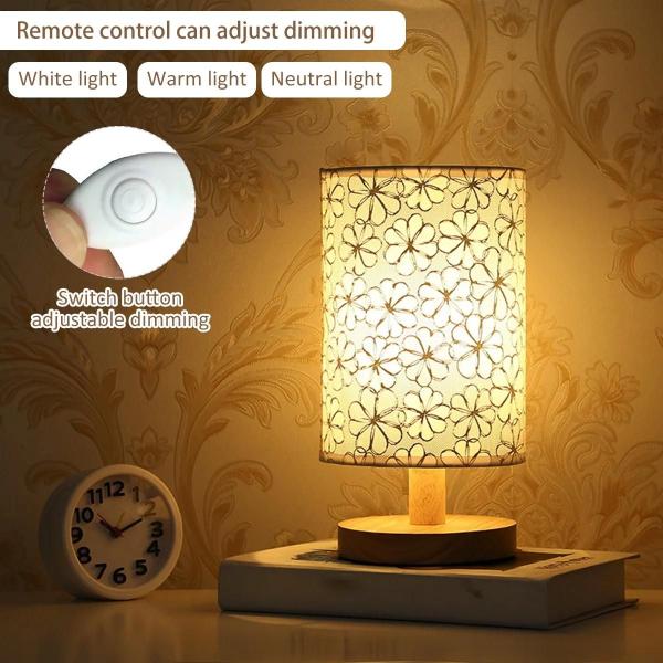 Imagem de Candeeiro de mesa Generic Linen LED com controle remoto bege