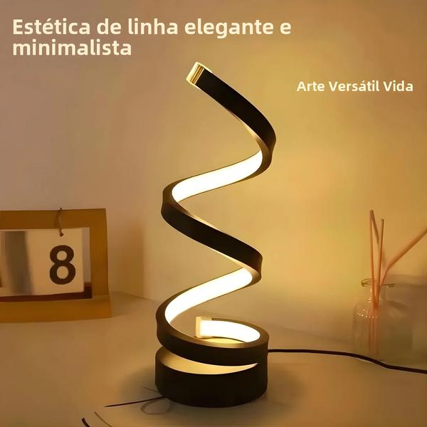 Imagem de Candeeiro de Mesa LED Moderno e Regulável - Ideal para Sala, Quarto e Escritório