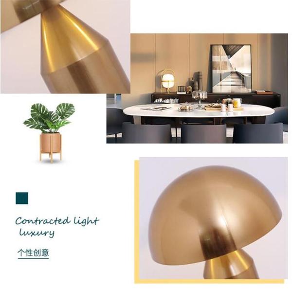 Imagem de Candeeiro de mesa Wokex LED Iron Golden Mushroom 35x25cm 220V