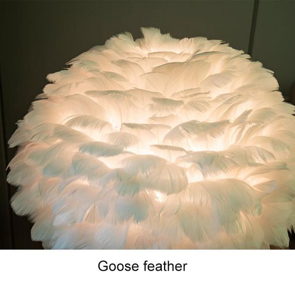 Imagem de Candeeiro de mesa Wokex Modern Goose Feather para cabeceira de quarto