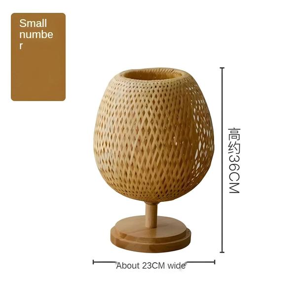 Imagem de Candeeiro De Mesa Zen De Bambu De Madeira Maciça Estilo Japonês Para Cabeceira Do Quarto Decorativo