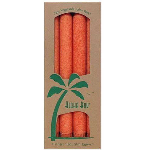 Imagem de Candle 9 Inch Taper Orange, 4 Pack by Aloha Bay