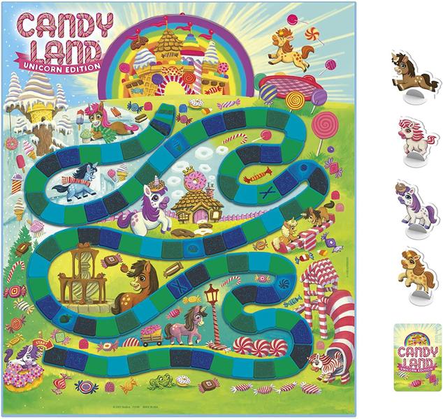 Imagem de Candy Land Unicorn Edition Board Game, Jogo pré-escolar, jogo sem leitura necessária para crianças pequenas, jogo divertido para crianças de 3 anos ou mais (exclusivo da Amazon)