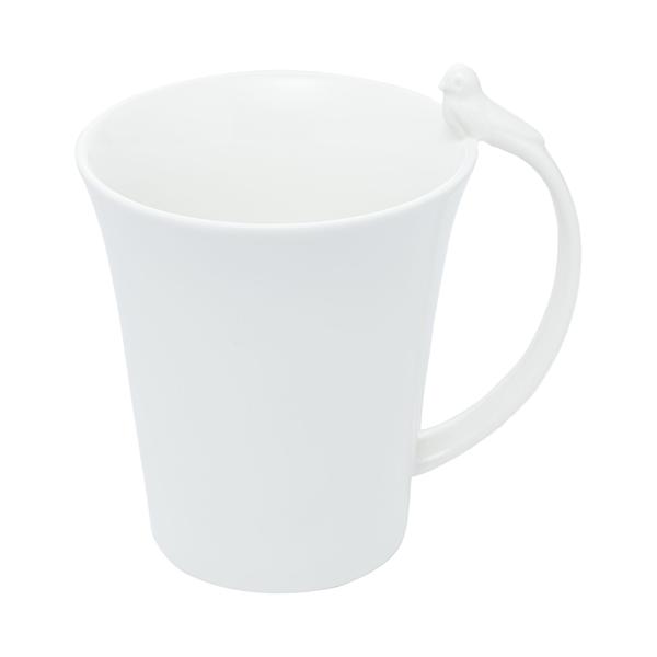 Imagem de Caneca 300ml de porcelana Birds Branco Wolff - 18120