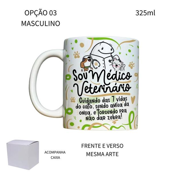 Imagem de Caneca 325ml Flork Médico Veterinário Médica Veterinária