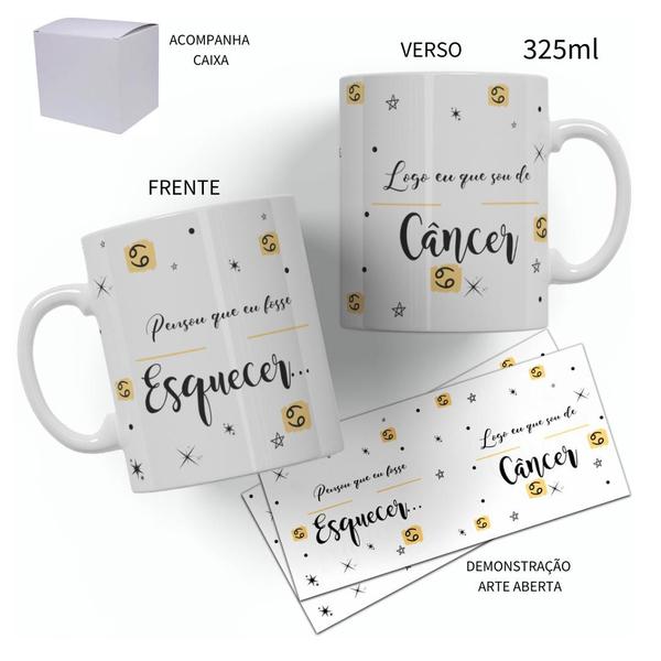 Imagem de Caneca 325ML Frases Signos Minimalista Com Caixa