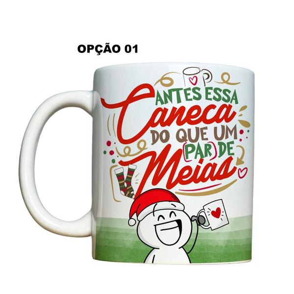 Imagem de Caneca 325ml Natal Antes essa caneca do que um par de meias