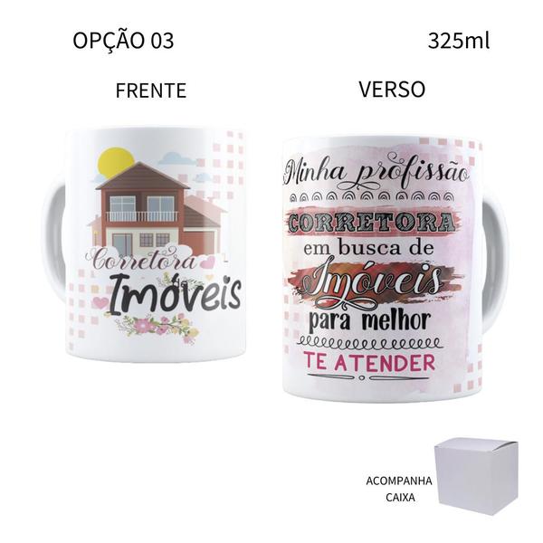 Imagem de Caneca 325ml Profissões Corretor Corretora de Imóveis