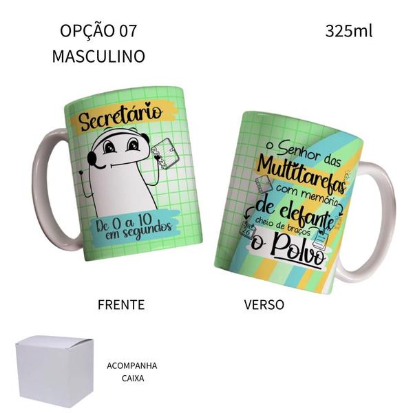 Imagem de Caneca 325ml Profissões Flork Secretária Secretário