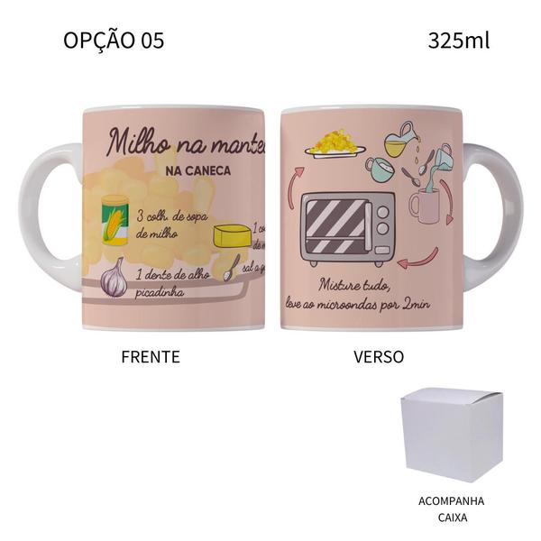 Imagem de Caneca 325ML Receitas na Caneca Cuscuz, Quentão, Arroz Doce