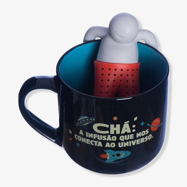 Imagem de Caneca 350Ml C/ Infusor P/ Cha Astronauta