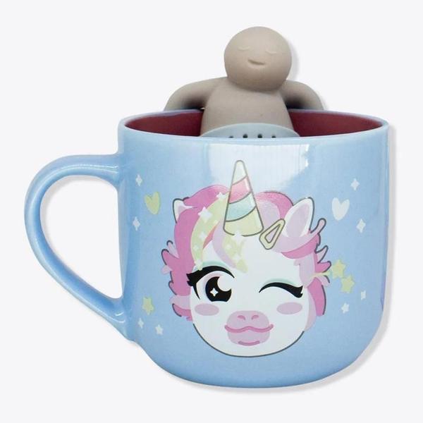 Imagem de Caneca 350Ml C/Infusor P/ Cha Unicornio