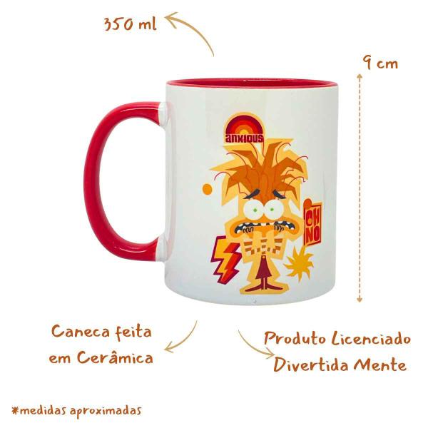 Imagem de Caneca 350mL Divertidamente Original Disney  Zona Criativa  Linha Pop Xícara Em Cerâmica