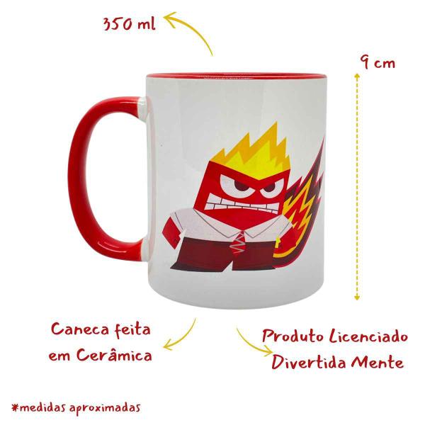 Imagem de Caneca 350mL Divertidamente Original Disney  Zona Criativa  Linha Pop Xícara Em Cerâmica