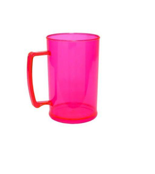 Imagem de Caneca Acrílica Rosa Transparente 300ml - 50 Unidades