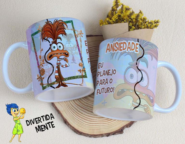 Imagem de Caneca Ansiedade  Divertida mente 2 Ansiedade