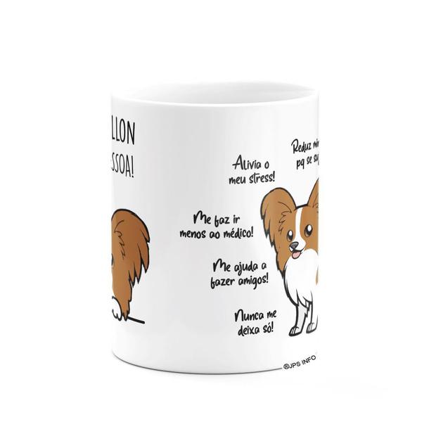 Imagem de Caneca Branca 325ml - Meu Papillon, melhor pessoa!