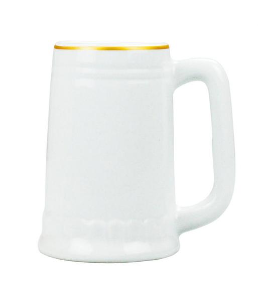 Imagem de Caneca Branca Dourada Porcelana 500ml - Fluminense