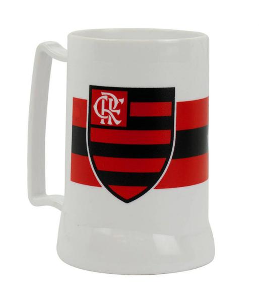 Imagem de Caneca Branca Gel Isolante Térmico 400ml Flamengo