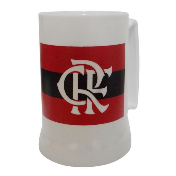 Imagem de Caneca Branca Gel Isolante Térmico 400ml - Flamengo