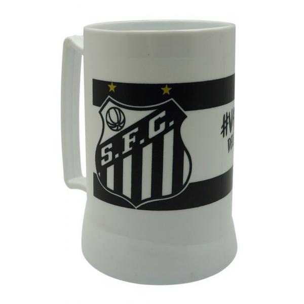 Imagem de Caneca Branca Gel Isolante Térmico 400ml - Santos