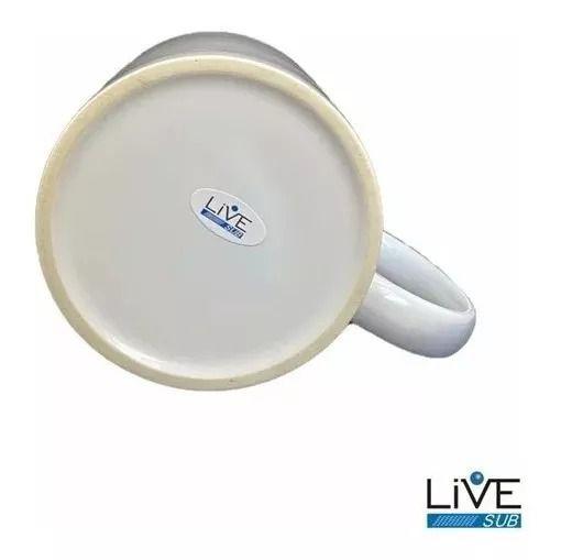 Imagem de Caneca Branca Live Aaa Para Sublimação Porcelana - 12 Unidades. 