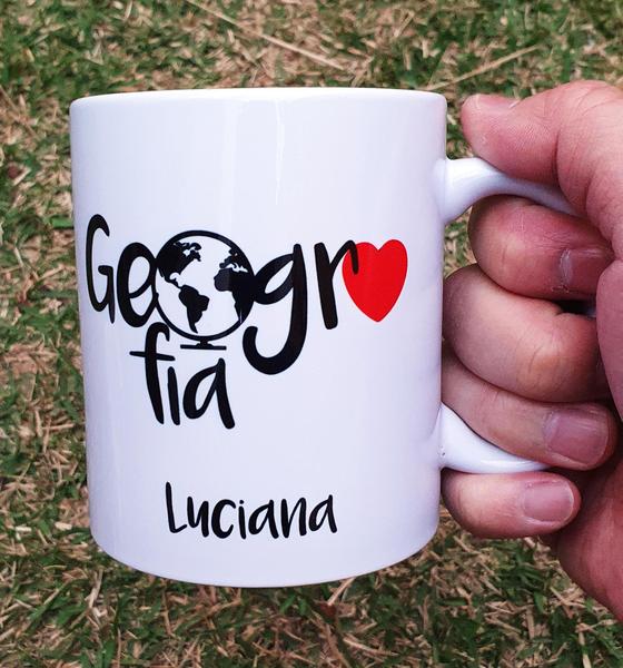 Imagem de Caneca Branca Mimo Profissão Carreira Geografia, Geógrafo