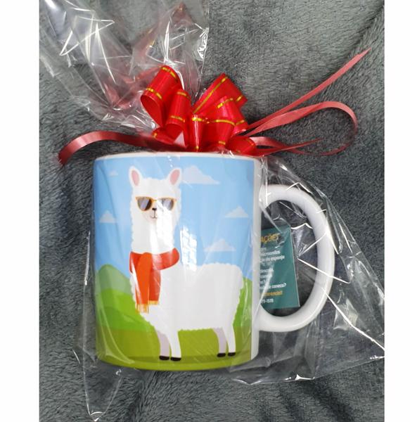 Imagem de Caneca Branca Personalizada Animal Lhama Peru na Montanha