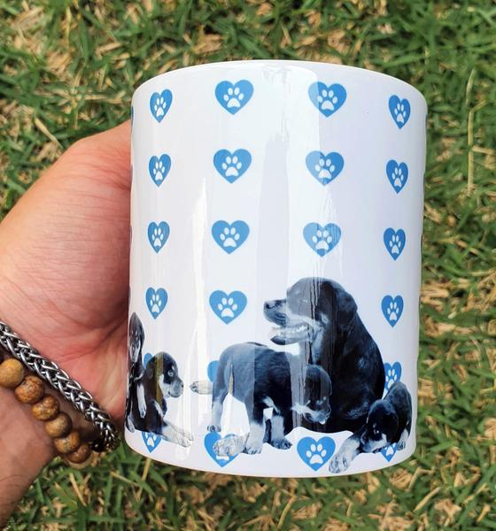 Imagem de Caneca Branca Personalizada Cachorro Rottweiler