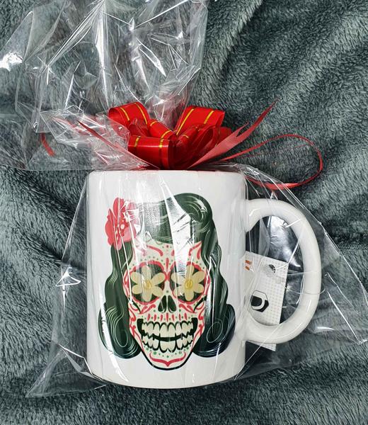 Caneca Branca Personalizada Caveira Mexicana Mulher - GMH Prod. Serv. e Repr. Imagem de Caneca Branca Personalizada Caveira Mexicana Mulher
