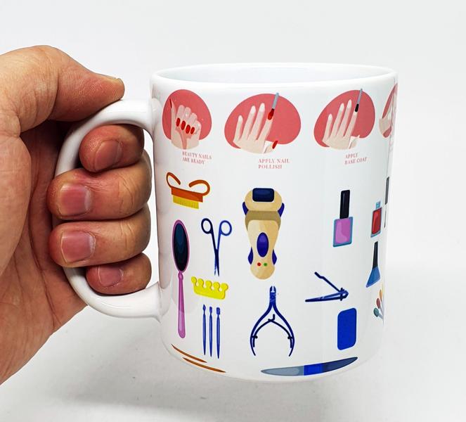 Imagem de Caneca Branca Personalizada Clínica Estética Manicure