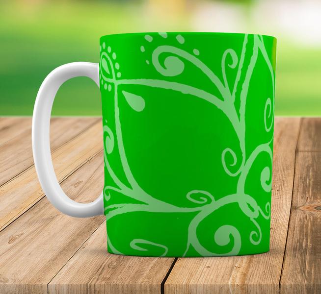Caneca Branca Personalizada Mandala Elefante - GMH Prod. Serv. e Repr. Imagem de Caneca Branca Personalizada Mandala Elefante