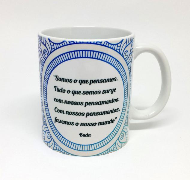 Imagem de Caneca Branca Personalizada Mensagem Motivacional - Buda