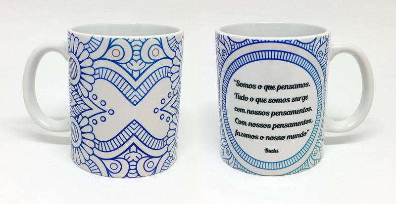 Imagem de Caneca Branca Personalizada Mensagem Motivacional - Buda