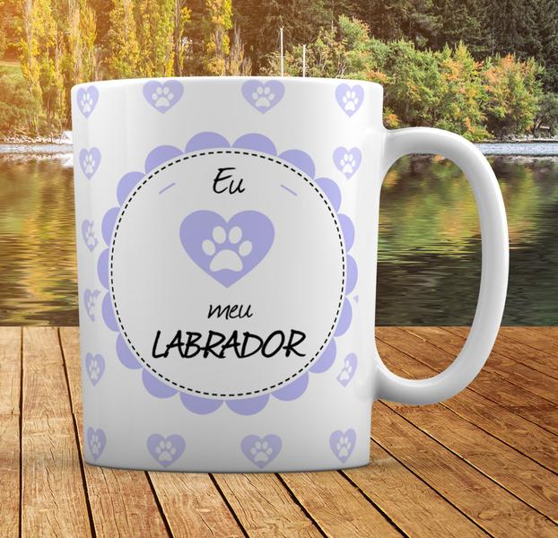 Imagem de Caneca Branca Personalizado Cachorro Labrador