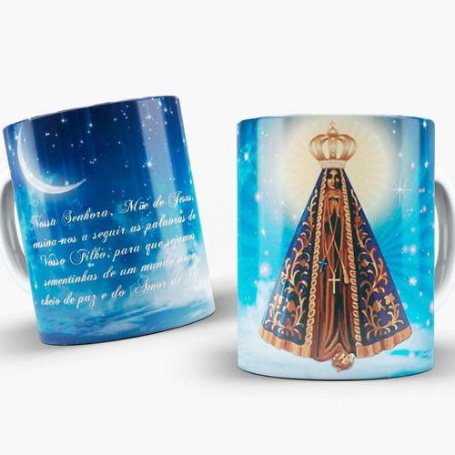 Imagem de Caneca Branca Religiosa Nossa Senhora Aparecida Padroeira