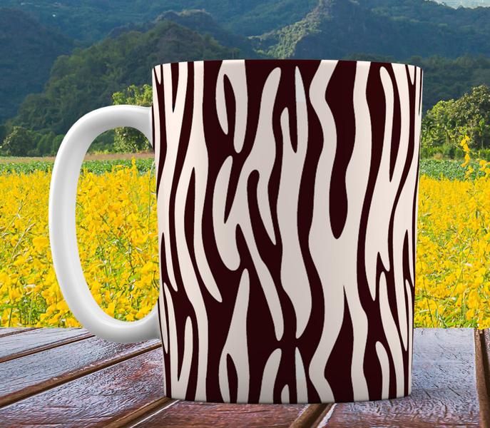 Imagem de Caneca Branca Zebra Roxo Personalizada